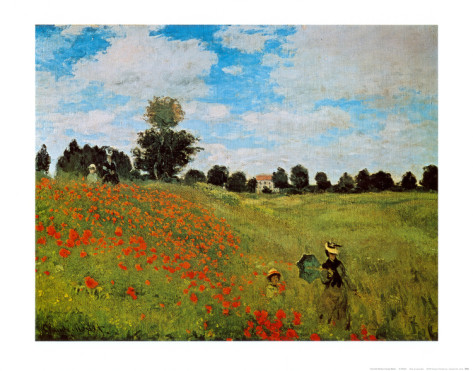 Corn Poppies - Claude Monet Paintings